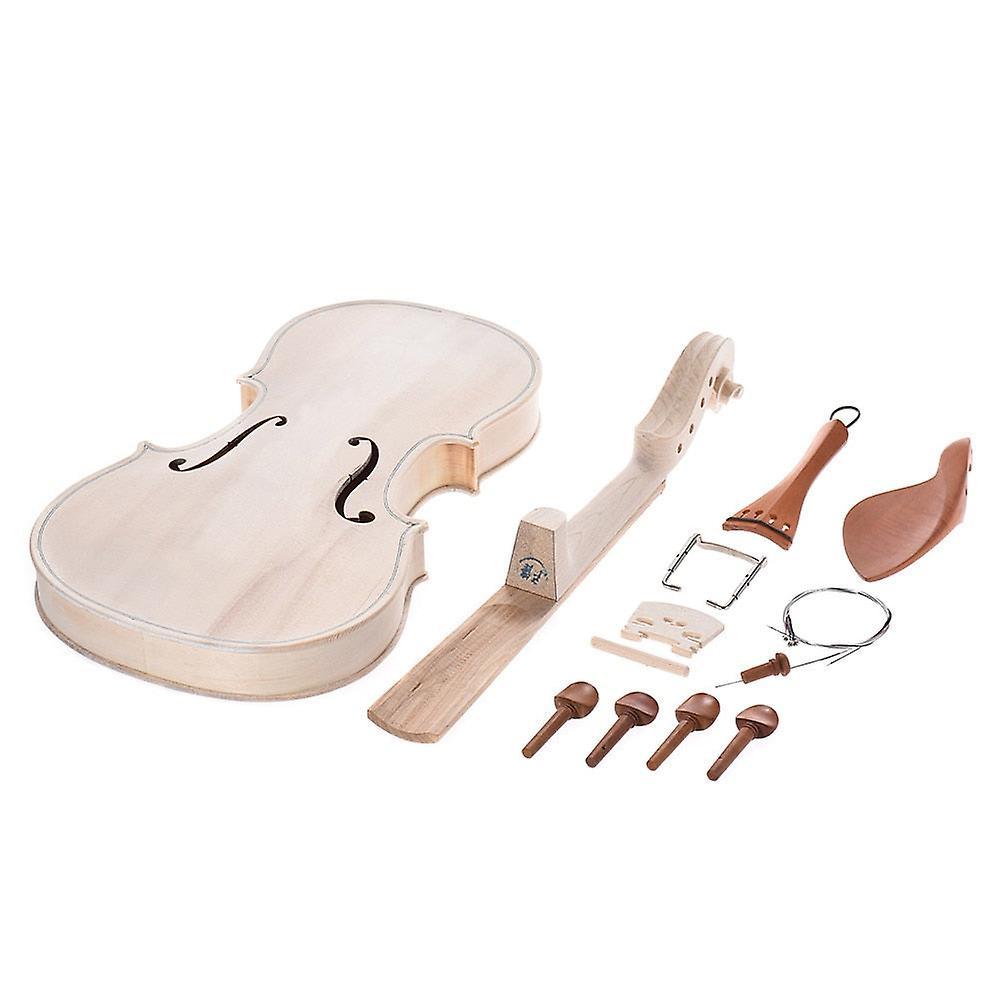 Slowmoose 4/4 Full Size Natural Solid Wood, Acoustic Fiddle Violin Kit Style 2