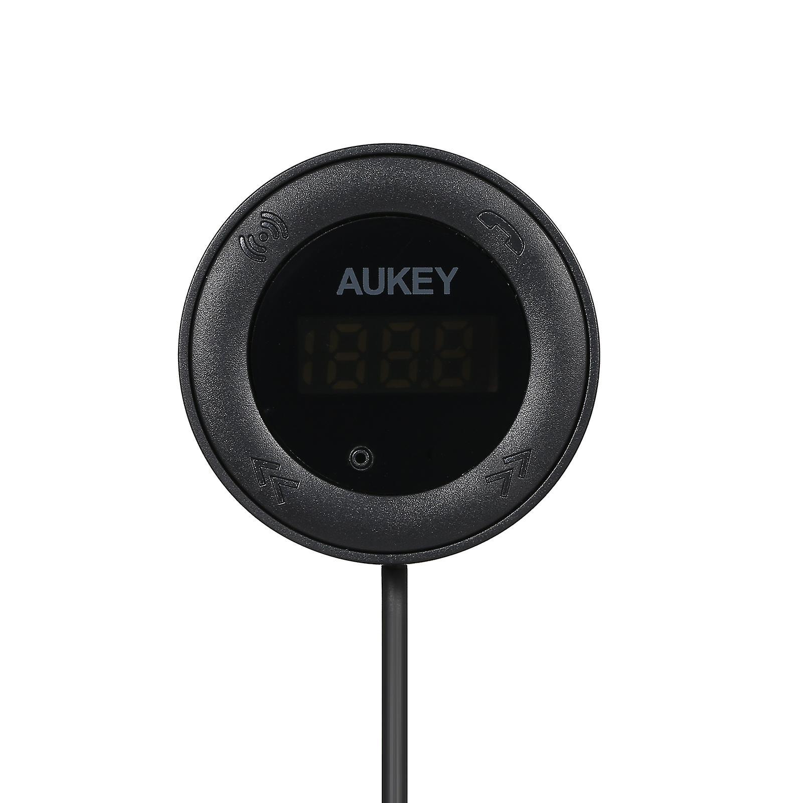 AUKEY Wireless In-Car FM Transmitter, Wireless Car Audio BT Kit for All Smartphones Audio Players