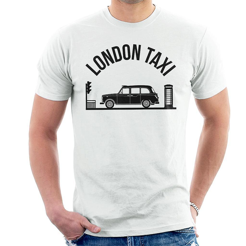 London Taxi Company TX4 At Traffic Lights Men's T-Shirt White Small