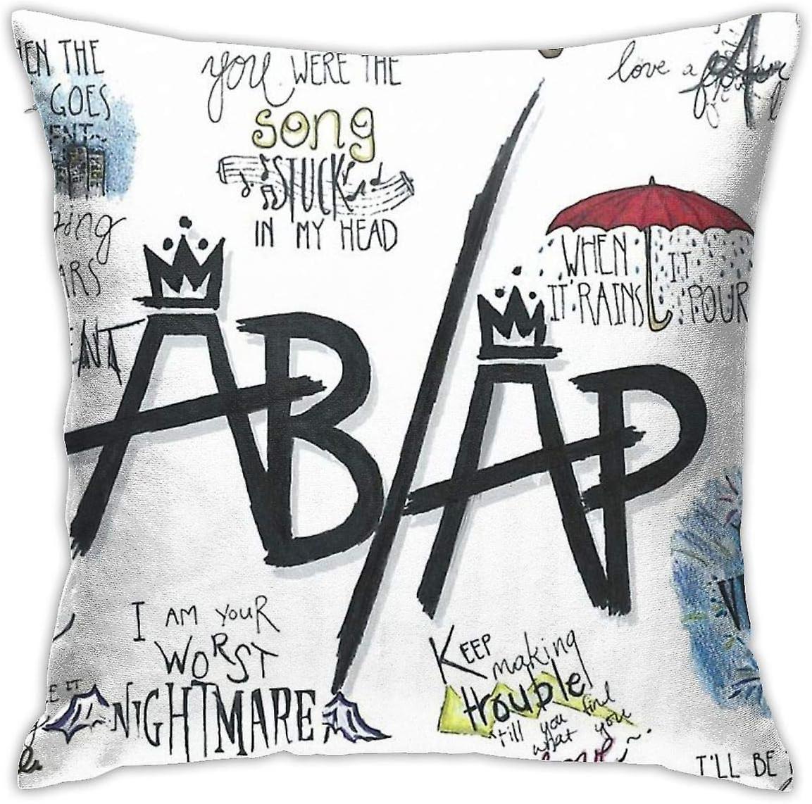 Kerota Fall Out Boy Lyric Art Cushion Throw Pillow Cover Decorative Pillow Case For Sofa Bedroom 45CM*45CM AA-2182 45x45cm