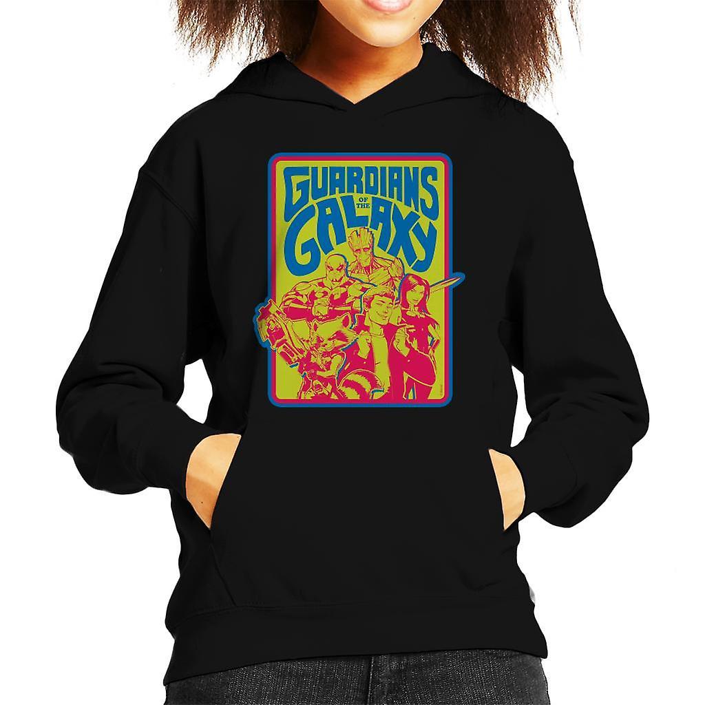 Marvel Guardians Of The Galaxy Retro 70s Kid's Hooded Sweatshirt Black Large (9-11 yrs)