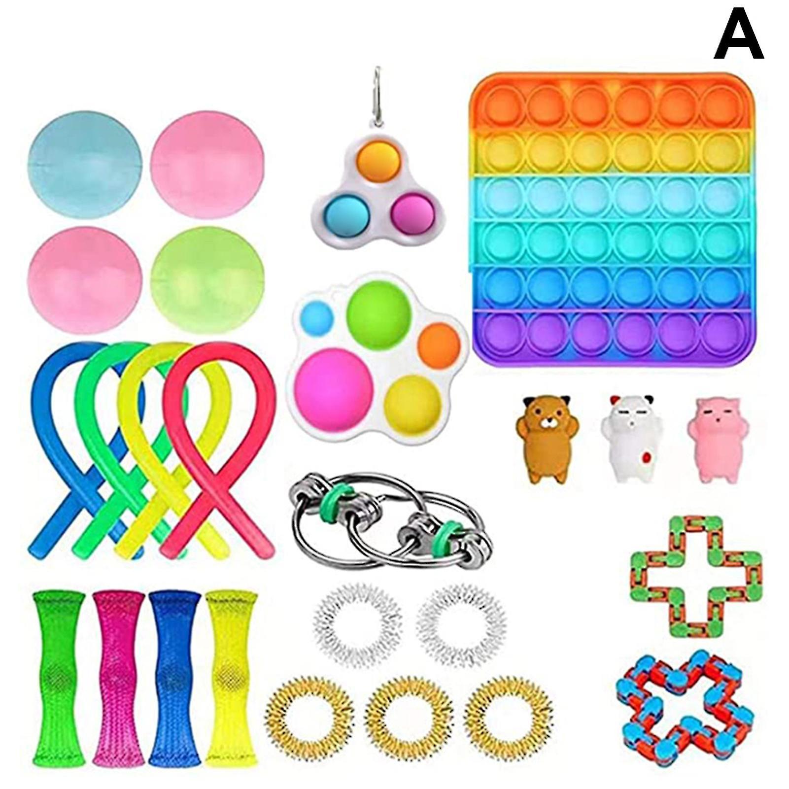 Camila 21/25pcs Fidget Toy Set Sensory Fidget Toys Pack Fidget Toys Fidget Toys Stress Relief For-COLOR: A