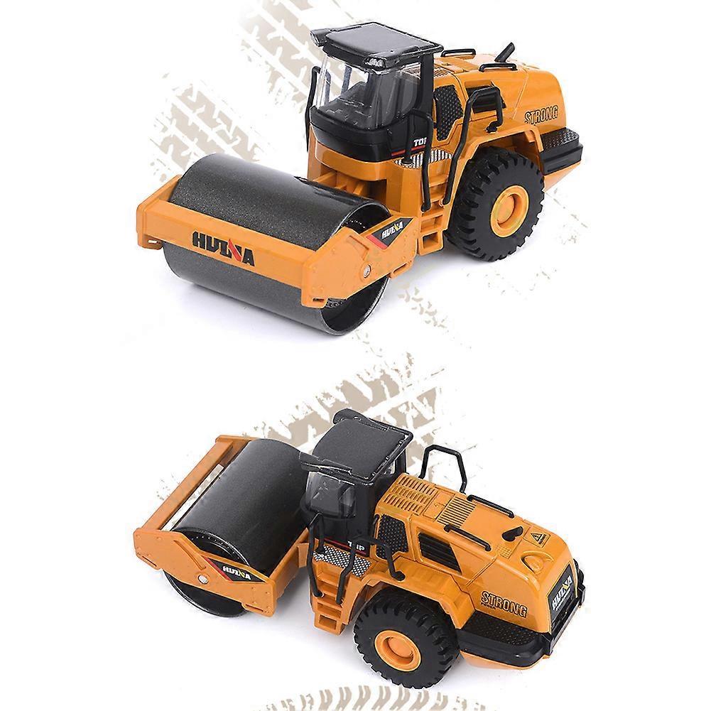 Remorui 1/60 Scale Alloy Diecast Road Roller Construction Truck Model Education Kids Toy