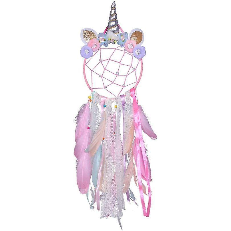 Yeye Nice Dream Catcher for Kids, Unicorn Dreamcatcher Dreamcatcher with Feathers for Girls Bedroom Wall