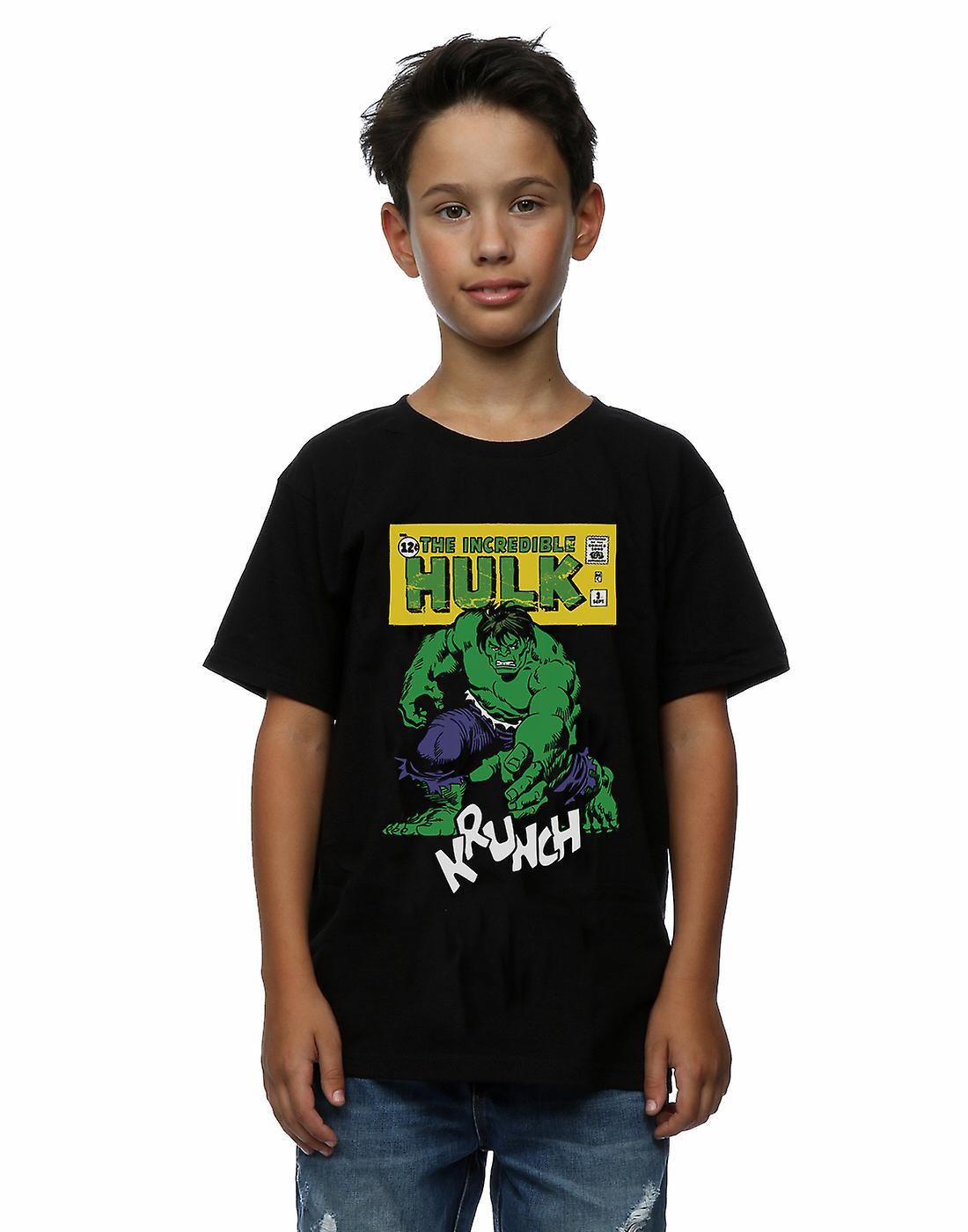 Marvel Boys Hulk Krunch T-Shirt Black 12-13 years