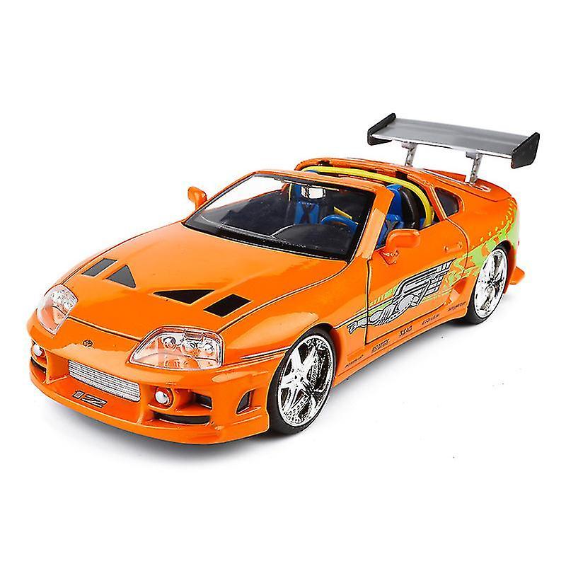 Bjxl 2021 New 1:24 Toyota Supra 1995 Toy Alloy Car Diecasts & Toy Vehicles Car Model Miniature Scale Model Car Toys For Children Orange