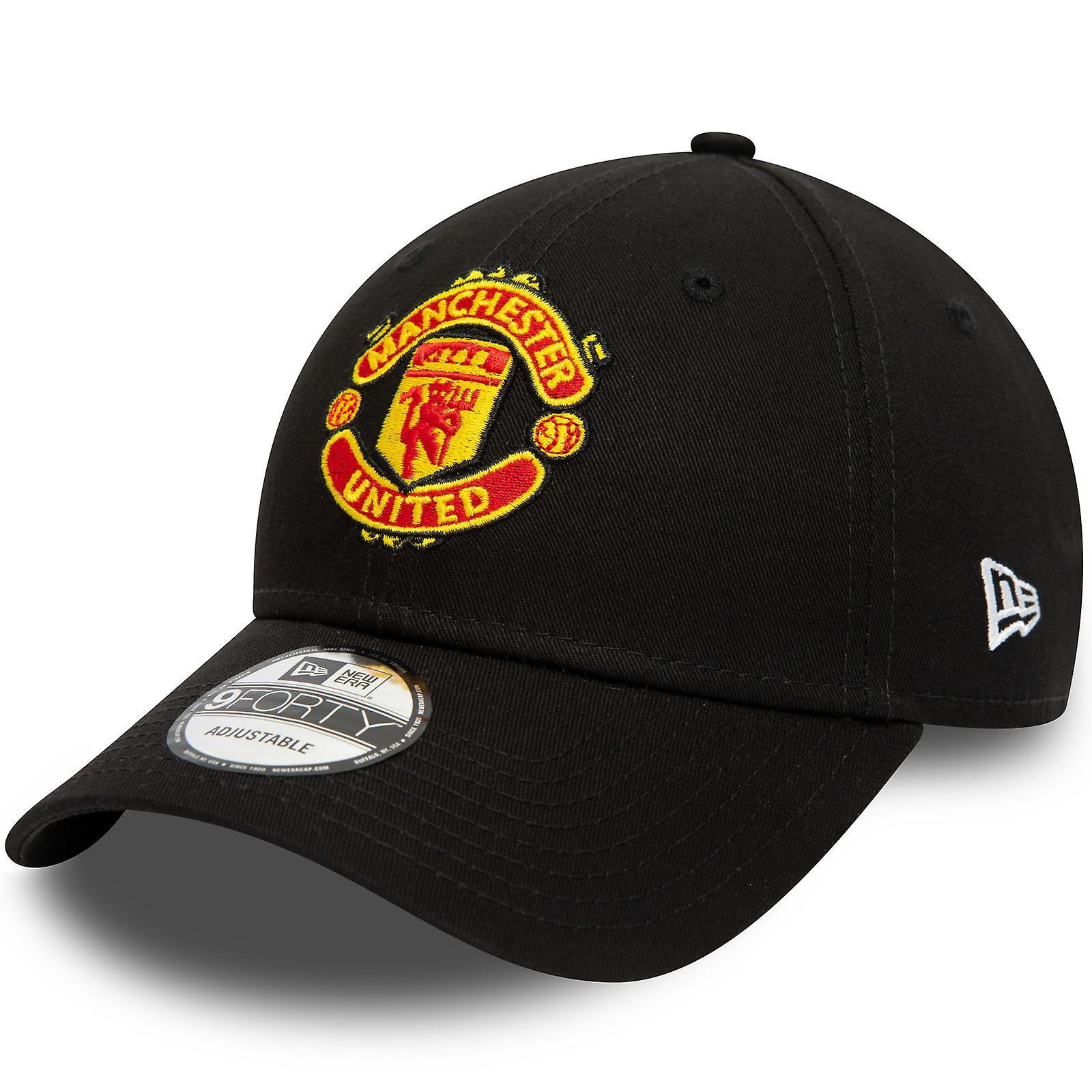 New Era 9FORTY Manchester United Man UTD Essential Football Baseball Cap - Black One Size