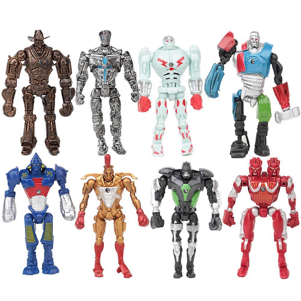 Somerway 8Pcs Anime Real Steel Adam Raider LED Robot Action Figure Model Kids Toy Gift