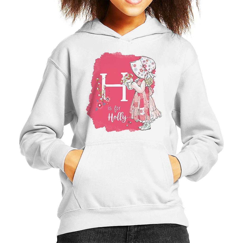 Holly Hobbie H Is For Holly Kid's Hooded Sweatshirt White X-Large (12-13 yrs)