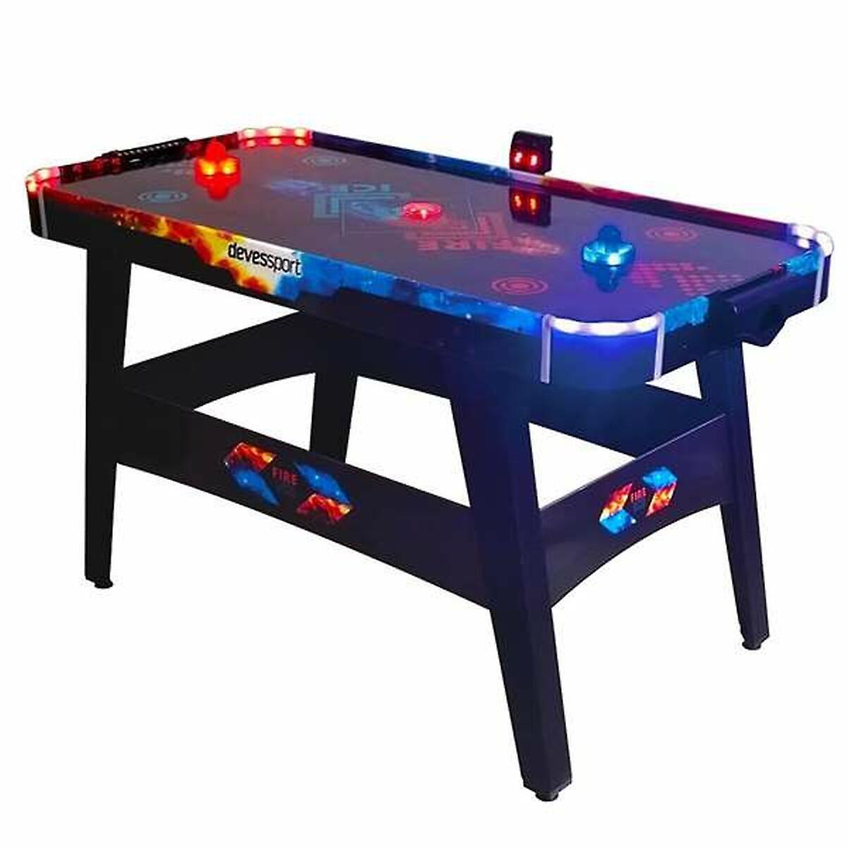 BigBuy Fun Hockey Table Fire & Ice LED Lights 146 x 71 x 82 cm