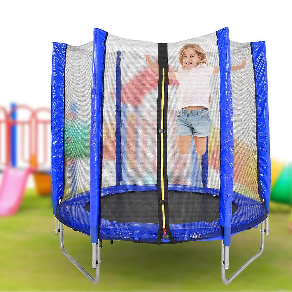 Living And Home 5FT Kids Trampoline with Safety Enclosure Net Indoor Outdoor Use , Blue