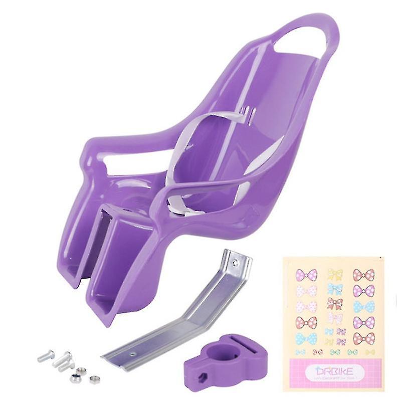 Syhmy Unique Doll Bike Seat With Stickers Diy Decal Girls Kids Bike Decorations Purple