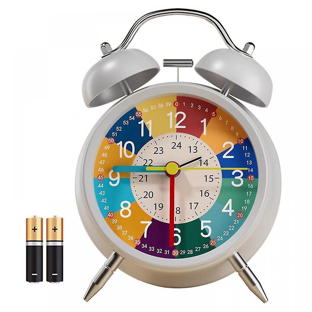 Get It Children's Alarm Clock, Analogue Alarm Clock, No Ticking, Learning Alarm Clock, Children's Quartz Alarm Clock