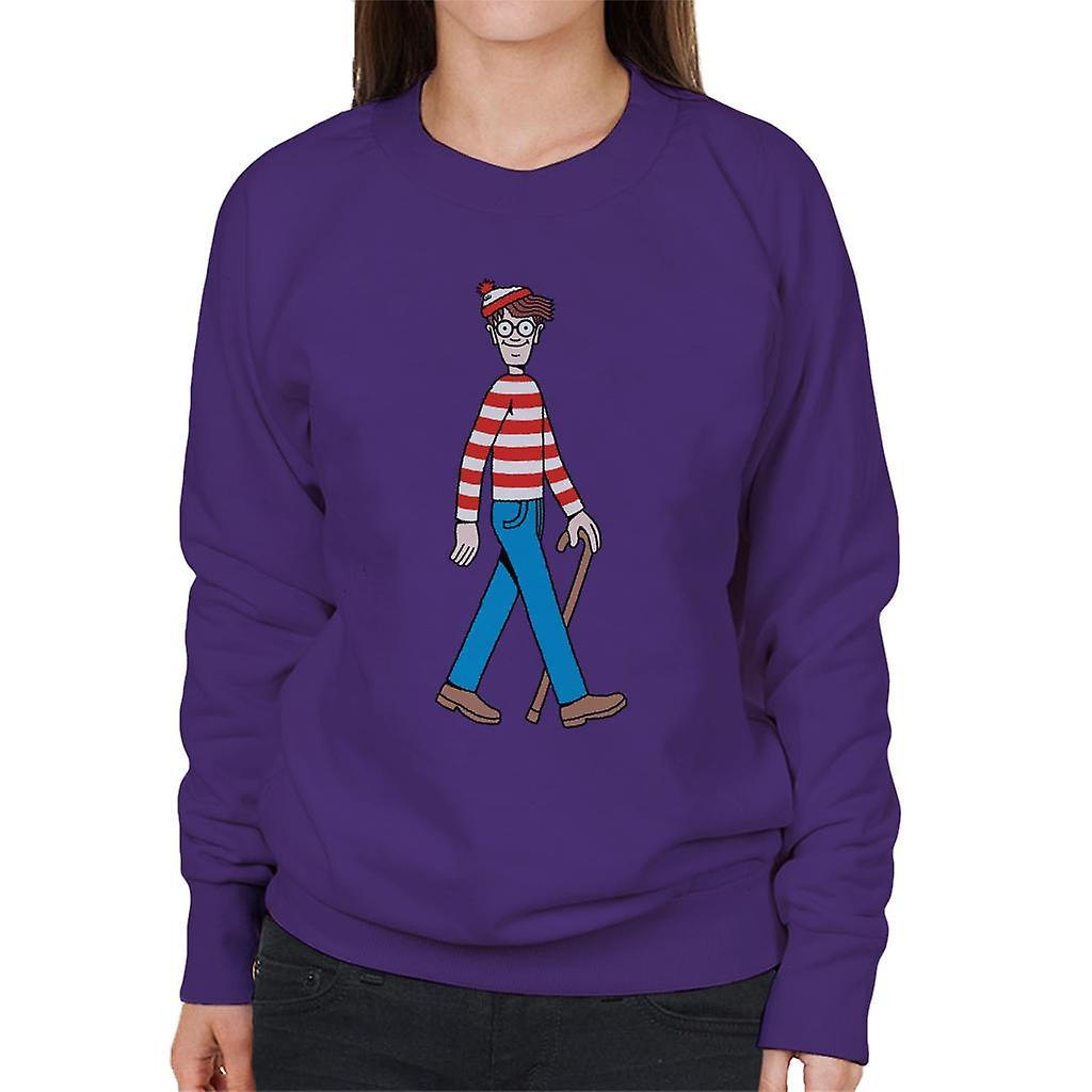 Wheres Wally Where's Wally Walking Women's Sweatshirt Purple Medium