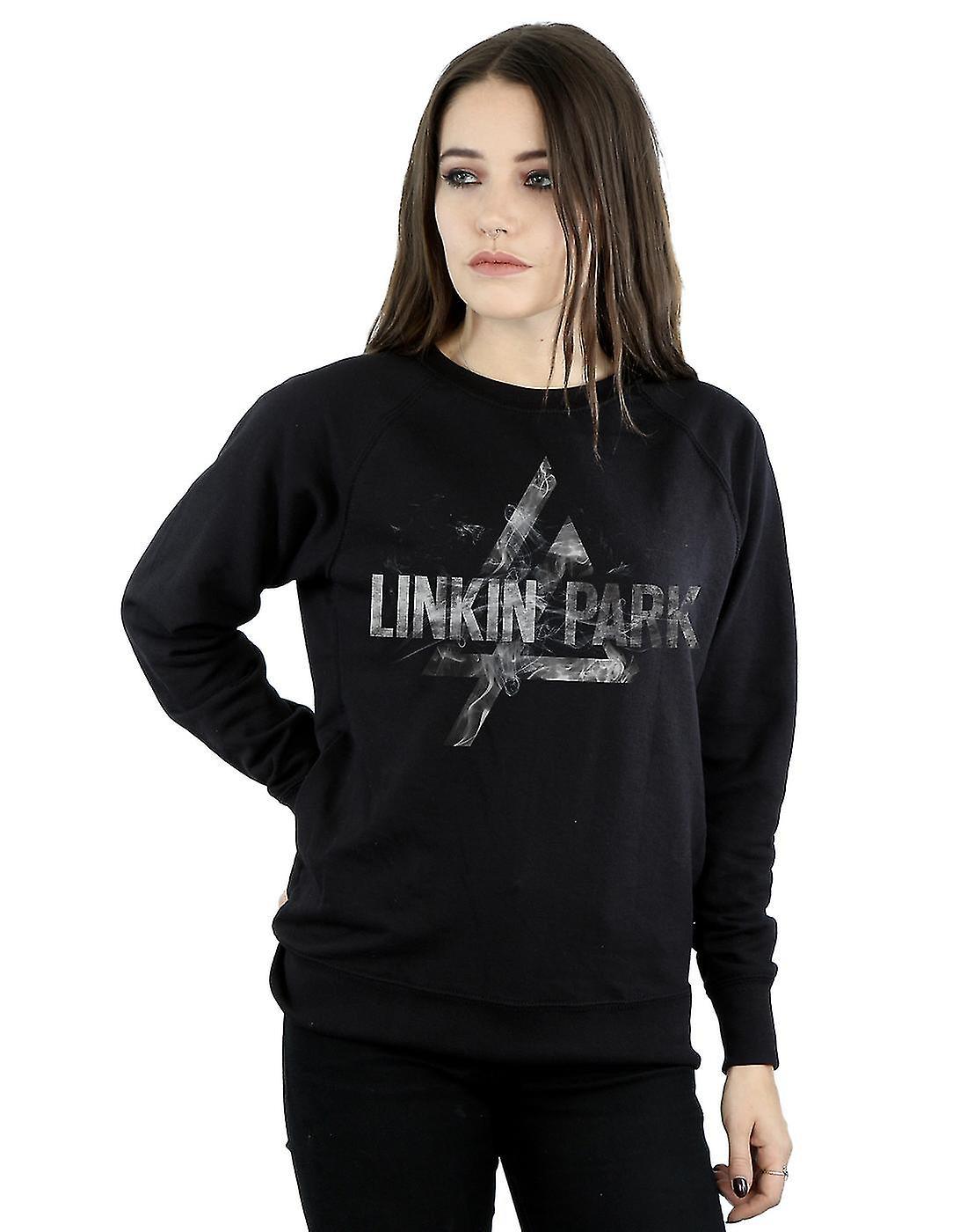 Absolute Cult Linkin Park Women's Prism Smoke Sweatshirt Black Large