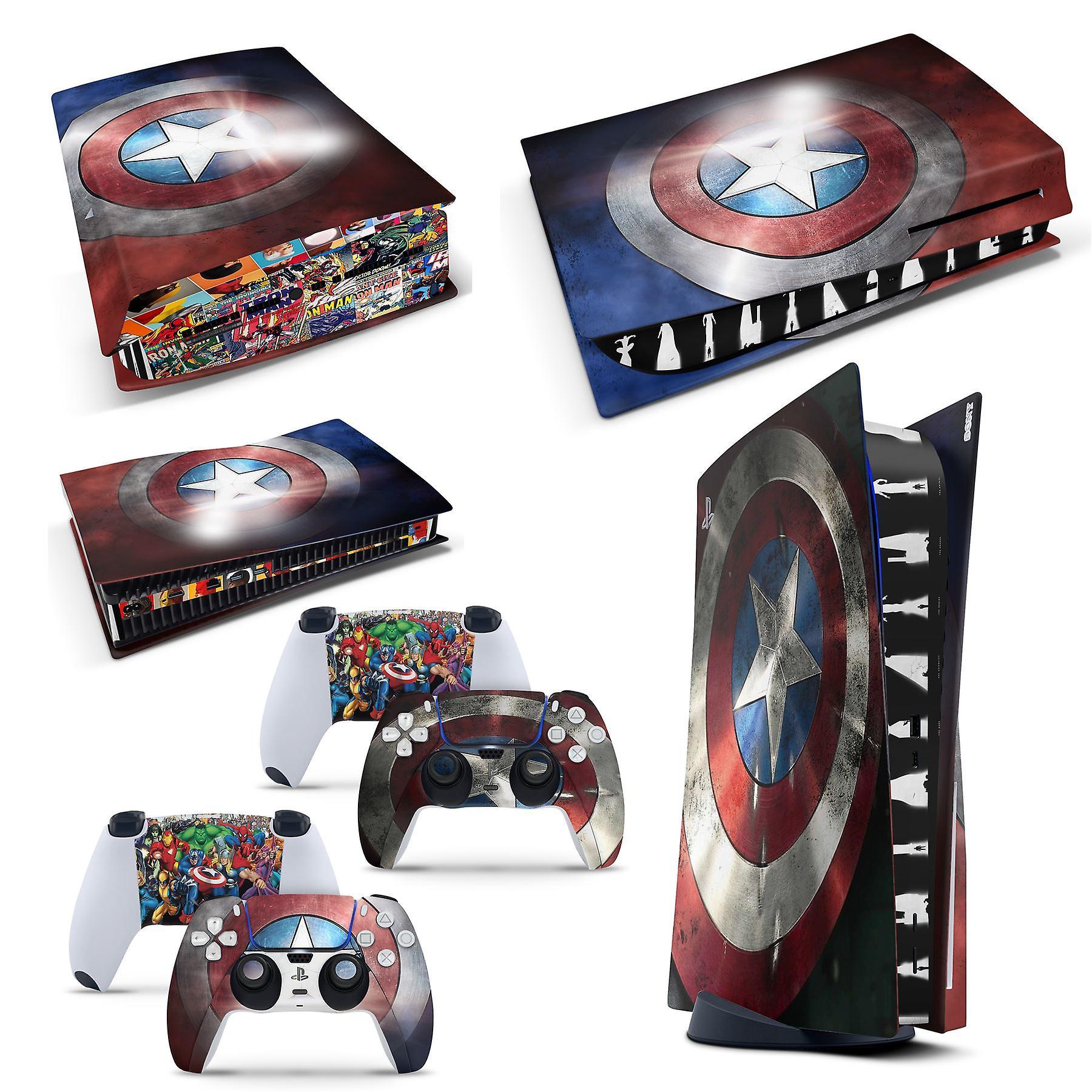 giZmoZ n gadgetZ Playstation 5 PS5 Disk Console Skin Vinyl Cover Decal Stickers + 2 Controller Skins Set Superhero Medium 36 x 65cm