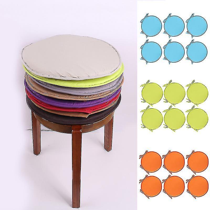 Bebetter Thickened Round Seat Cushions - Indoor/outdoor Chair Pads For Patio And Dining Chairs Light Green 4PCS