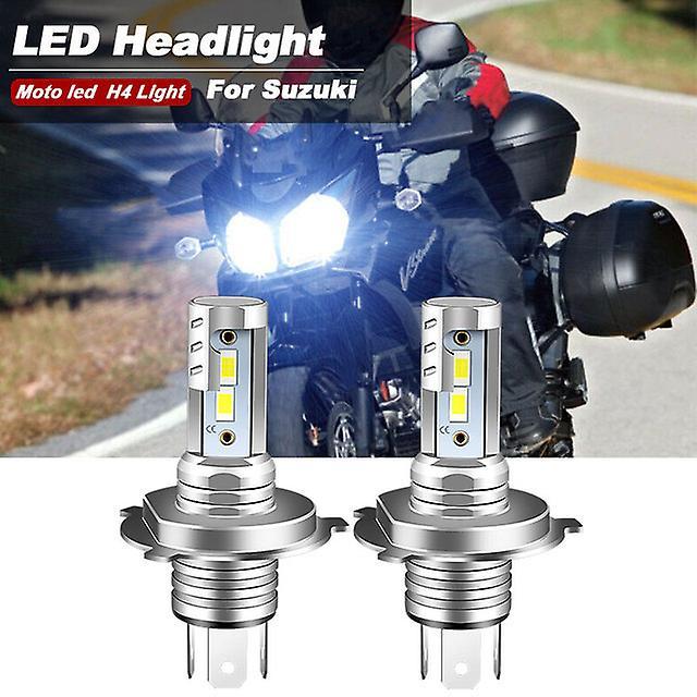 Lighting 2pcs Canbus For Suzuki Vstrom 1000 2002-2009 Motorcycle H4 Hb3 Led Headlight Bulbs Conversion Kit High Low Beam 6000k 4800lm 2PC LED H4 WHITE