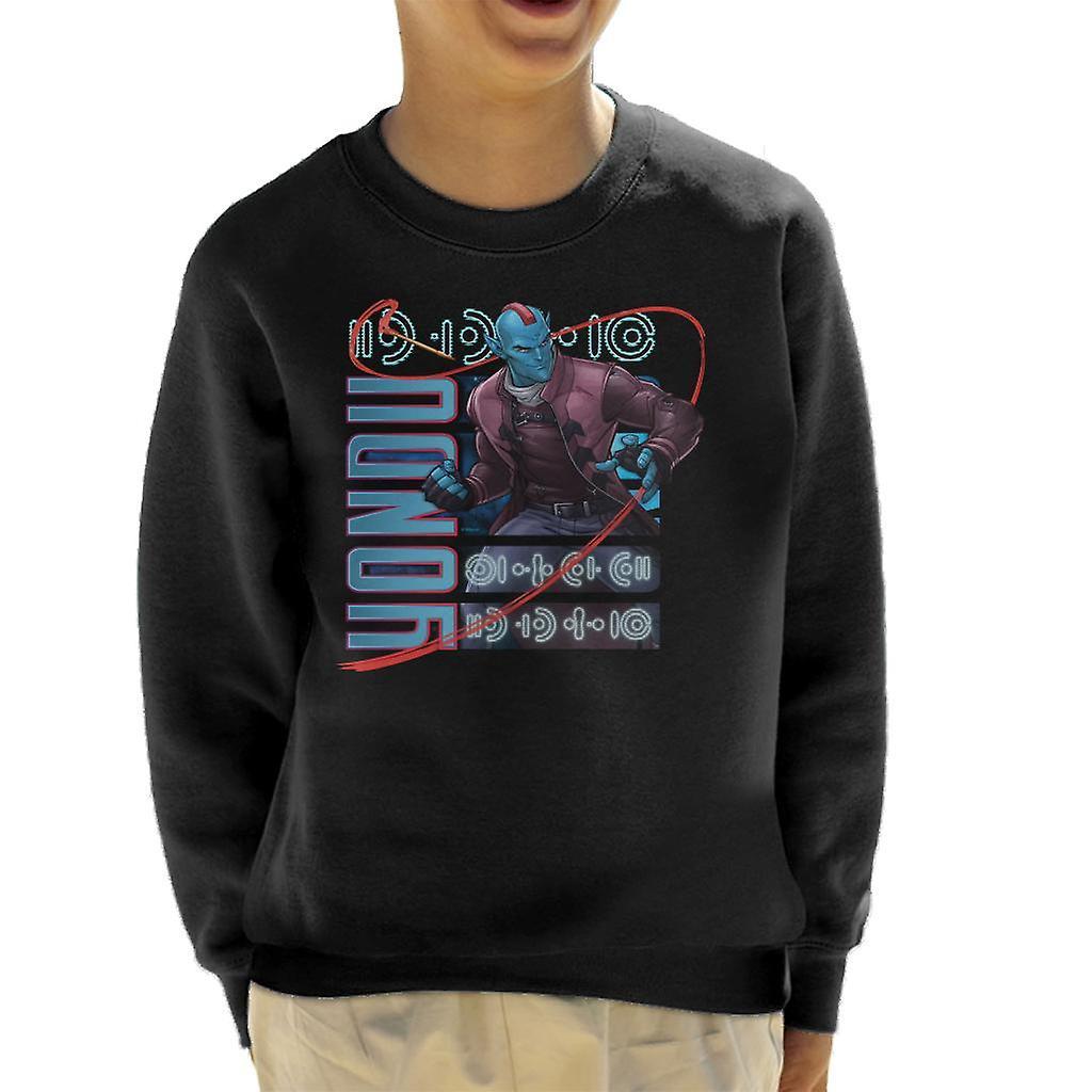 Marvel Guardians Of The Galaxy Cartoon Yondu Kid's Sweatshirt Black Medium (7-8 yrs)