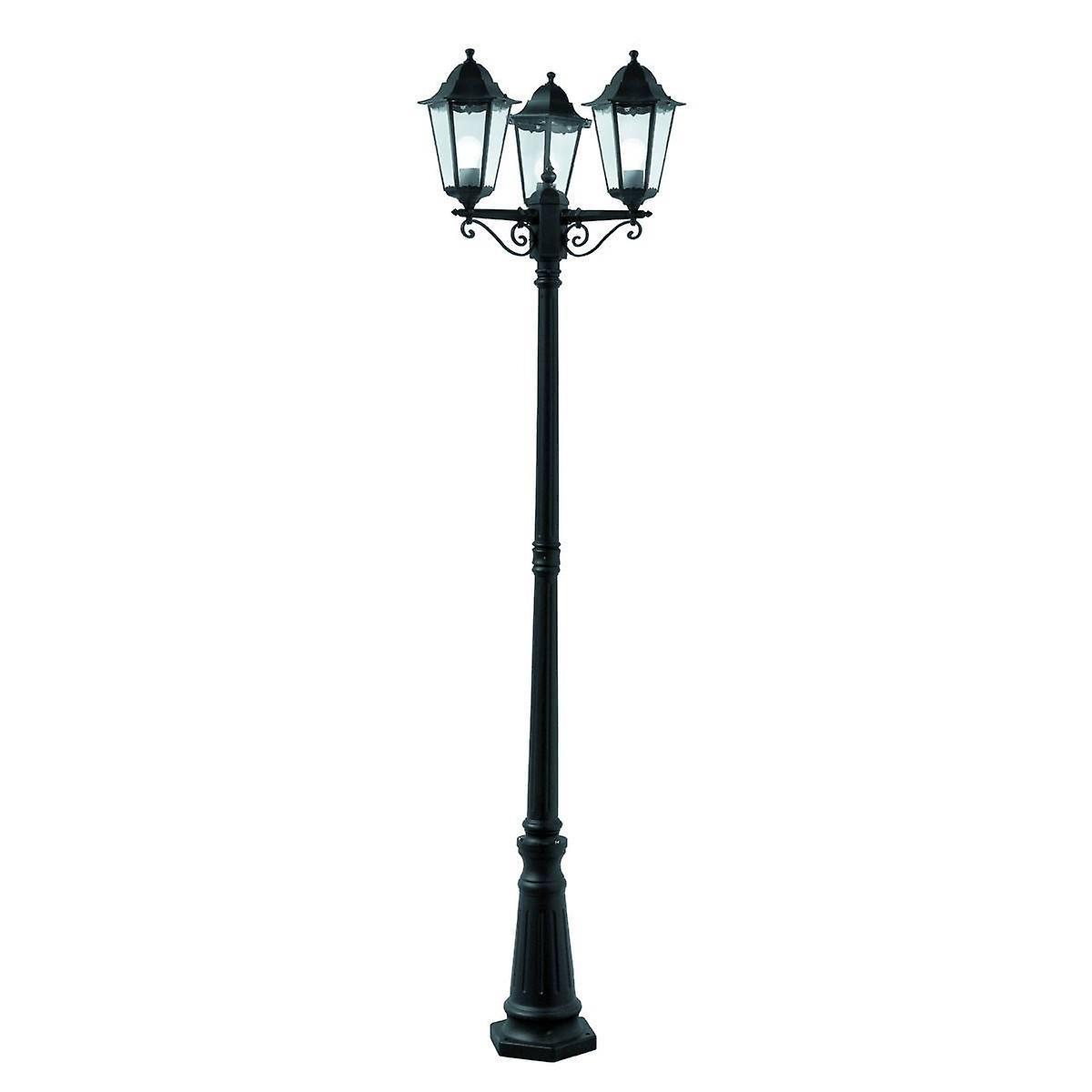 Searchlight Lighting Alex 3 Light Outdoor Lamp Post Black IP44, E27