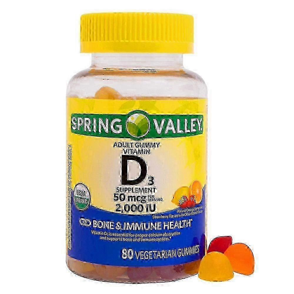 Spring Valley Vitamin D3 Gummy, 80 Ea