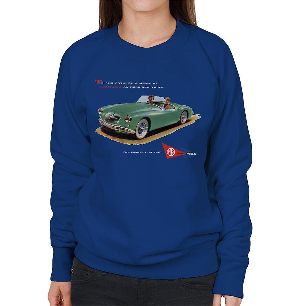 MG On Road And Track British Motor Heritage Women's Sweatshirt Royal Blue XX-Large