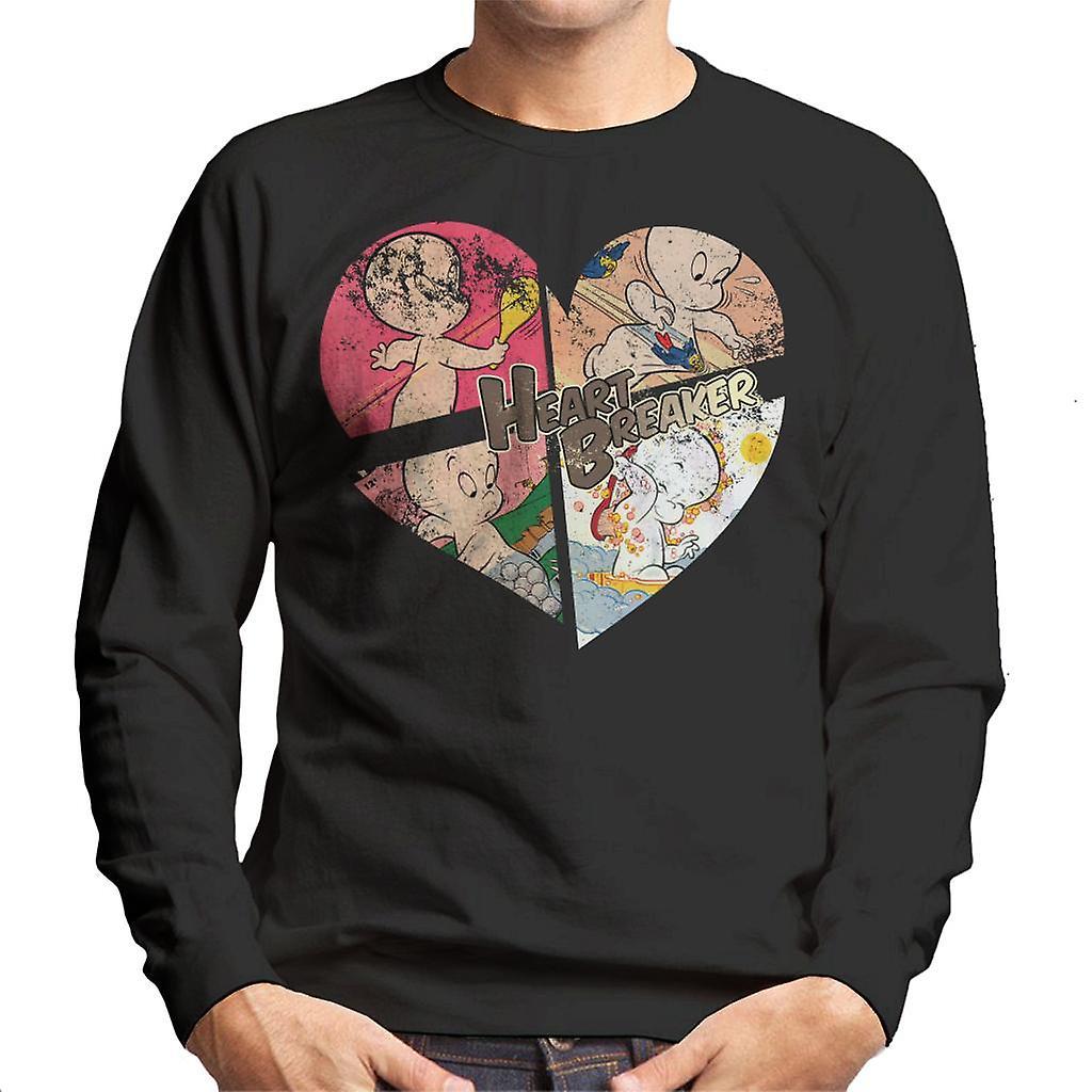 Casper The Friendly Ghost Heart Breaker Men's Sweatshirt Black Large