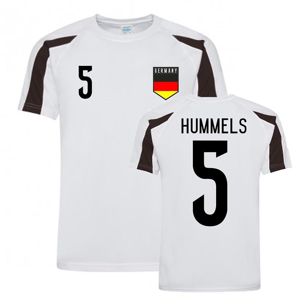 UKSoccerShop Mats Hummels Germany Sports Training Jersey (White-Black) XL (45-48 inch)