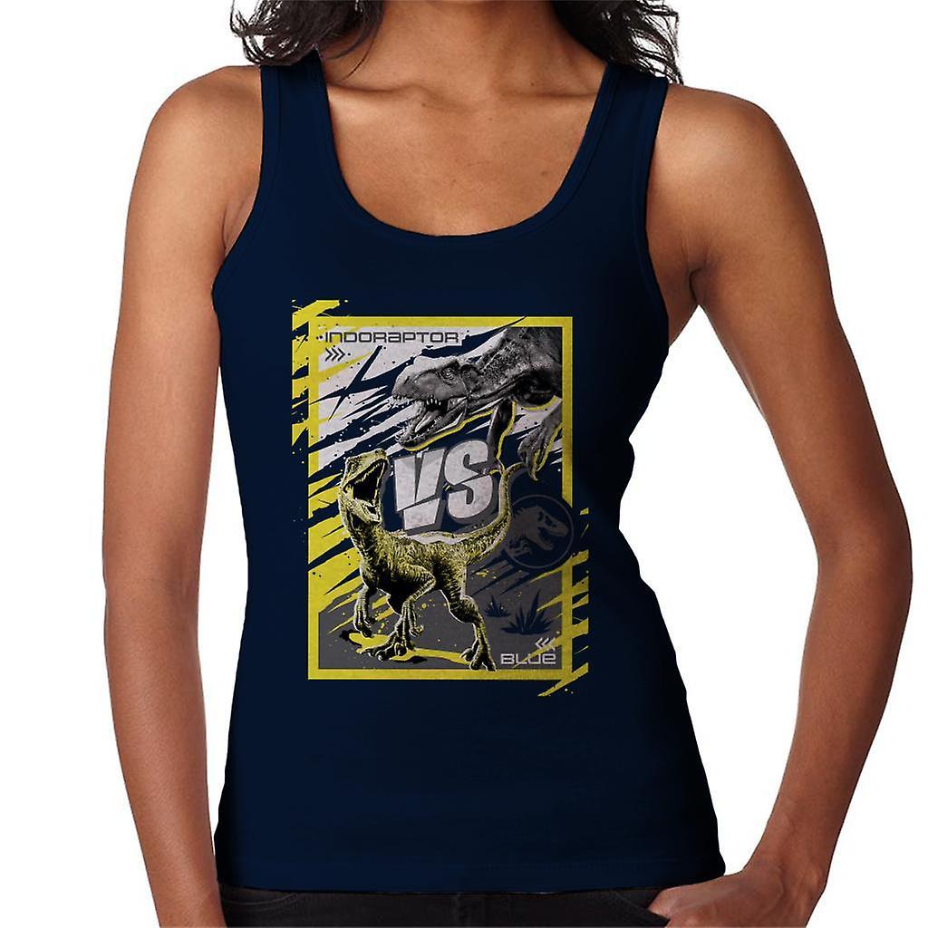 Jurassic Park Jurassic World Indoraptor Vs Blue Women's Vest Navy Blue Small