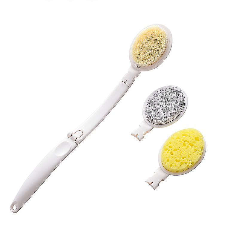 Elsavct Back Creaming Aid With Long Handle, Back Cream Tool With 3 Interchangeable Heads, Lotion Applicator