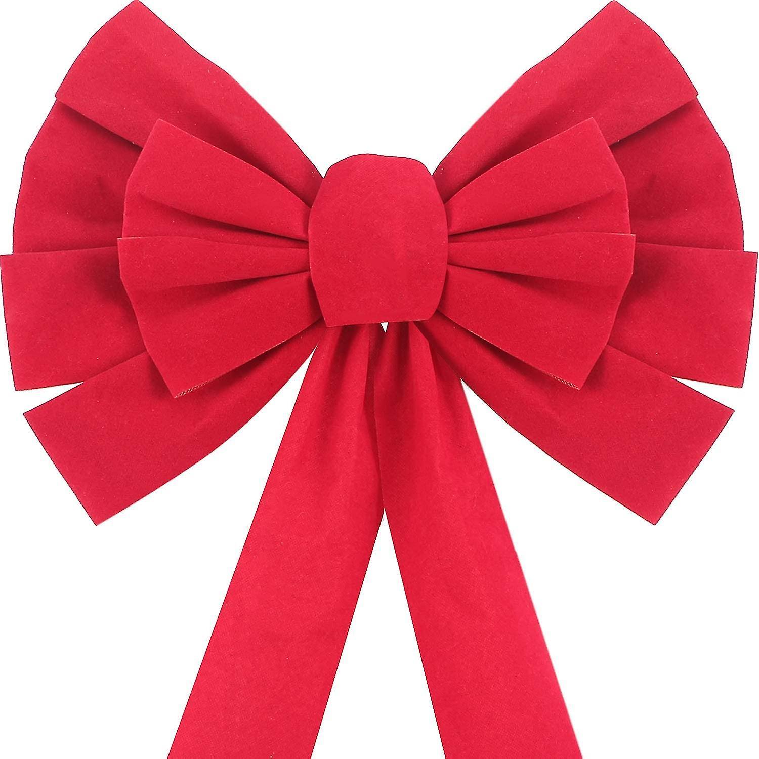 Sfygv 6 Pcs Large Red Velvet Christmas Bows For Wreath Decorations