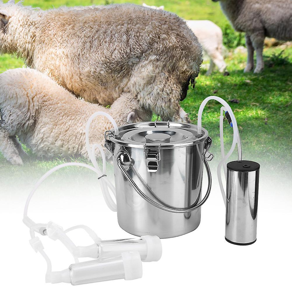 Moselota 5L Household Electric Goat Cow Milking Machine with Direct Suction Pump - Premium Stainless Steel, Gentle Suction, Strong Vacuum Power[us ...