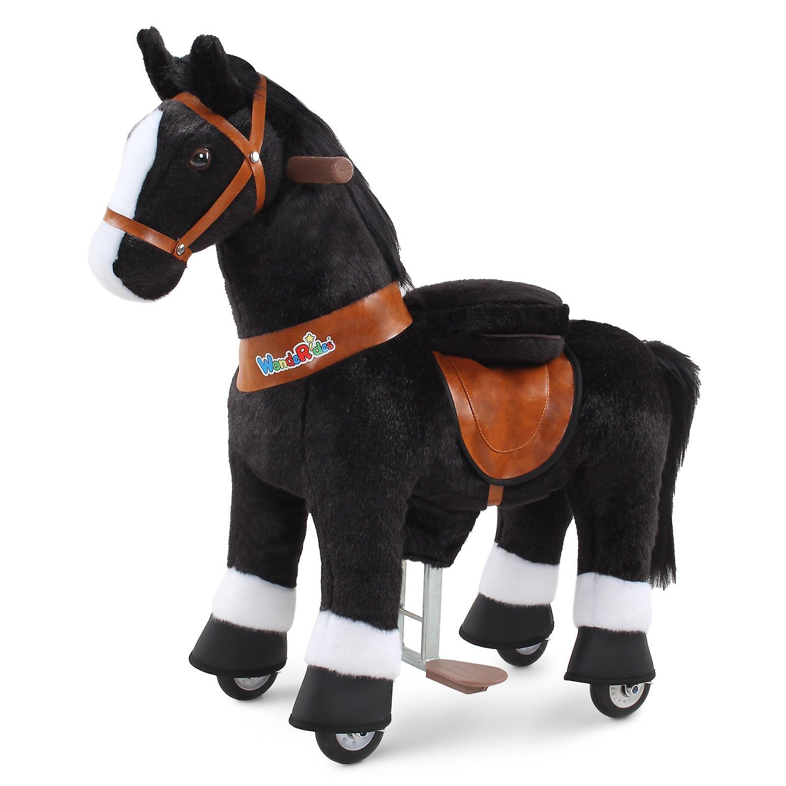 PonyCycle WondeRides Ride-on Toy Size 3 for Age 3-5 Black Horse