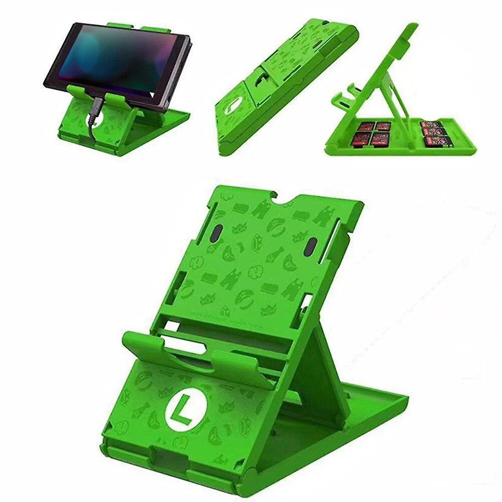 Slowmoose Adjustable, Compact And Fold Able Stand For Nintendo Switch Green L 7 slot