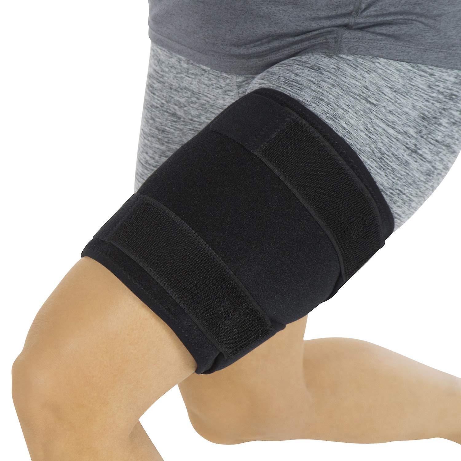 Whdl Dhrs  Thigh Brace - Hamstring Quad Wrap - Adjustable Compression Sleeve Support