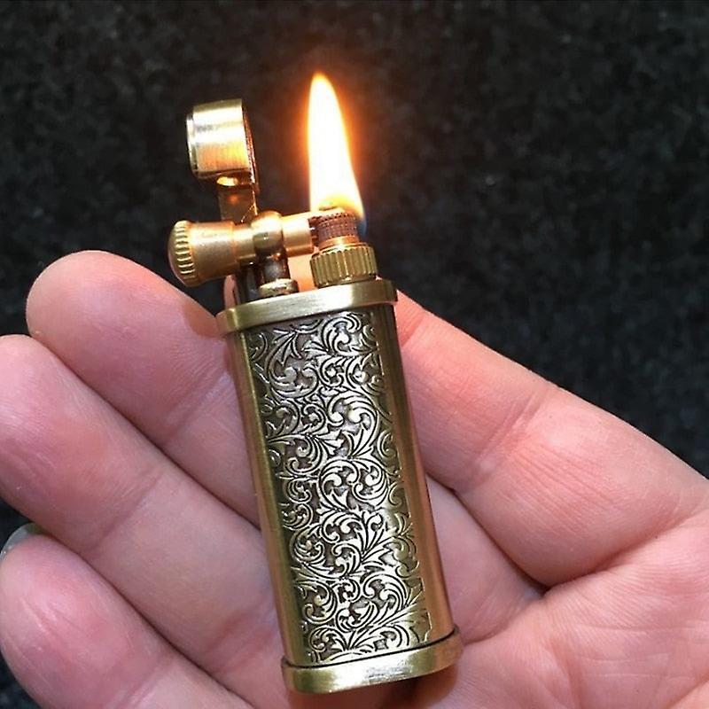 Nordic Tang Grass Vintage Flint Kerosene Lighters Golden Tanggrass