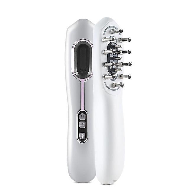 mickcara Rf Laser Hair Growth Massage Comb Anti Hair Loss Therapy Infrared Red Light Ems Massager Hair Care Hair Brush Radio Frequency White