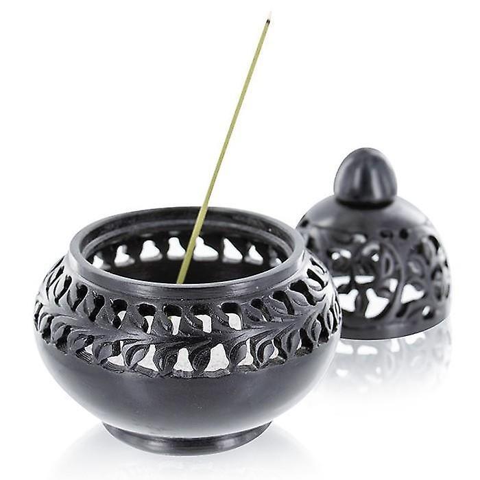 Les Encens Du Monde Black stone Censer - Incense holder Venice