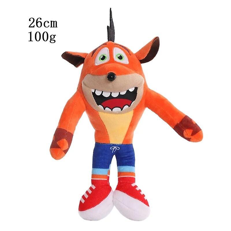 Begleri 26cm Crash Bandicoot Plush Stuffed Toys Crazy Trilogy Series Anime Figure Dolls Kawaii Children's Birthday Christmas Gifts Decor Crash Band...