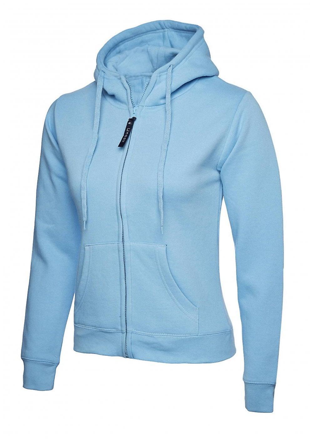 Women's Uneek Ladies Classic Full Zip Hooded Sweatshirt UC505 Sky Xl