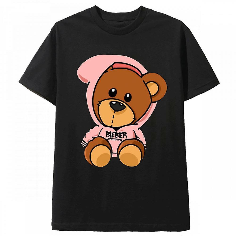 RockShark Bieber Bear Black Tee Shirt Justin Bieber M