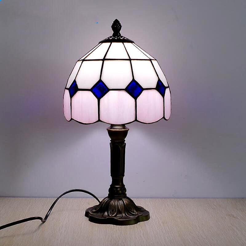 Slowmoose Mediterranean Style, Led Vintage Glass Desk Lamp E