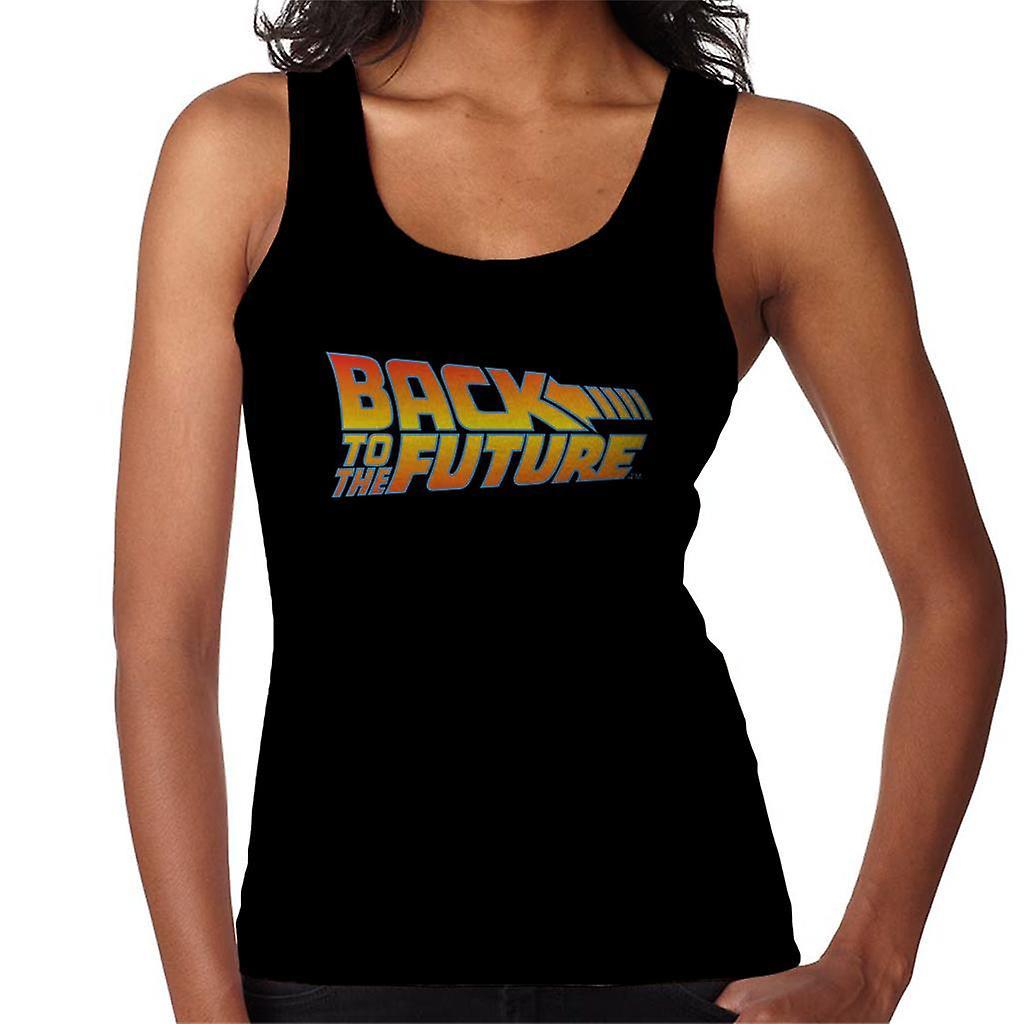 Back to the Future Classic Movie Logo Women's Vest Black Small