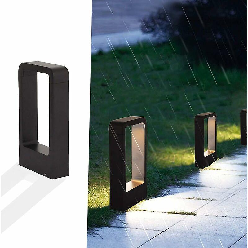 Asygv Bollard light electrical outlet LED 7W 3000k IP65 Terrace Outdoor Lighting Garden Lamp Black Warm white design Waterproof decorative lighting...