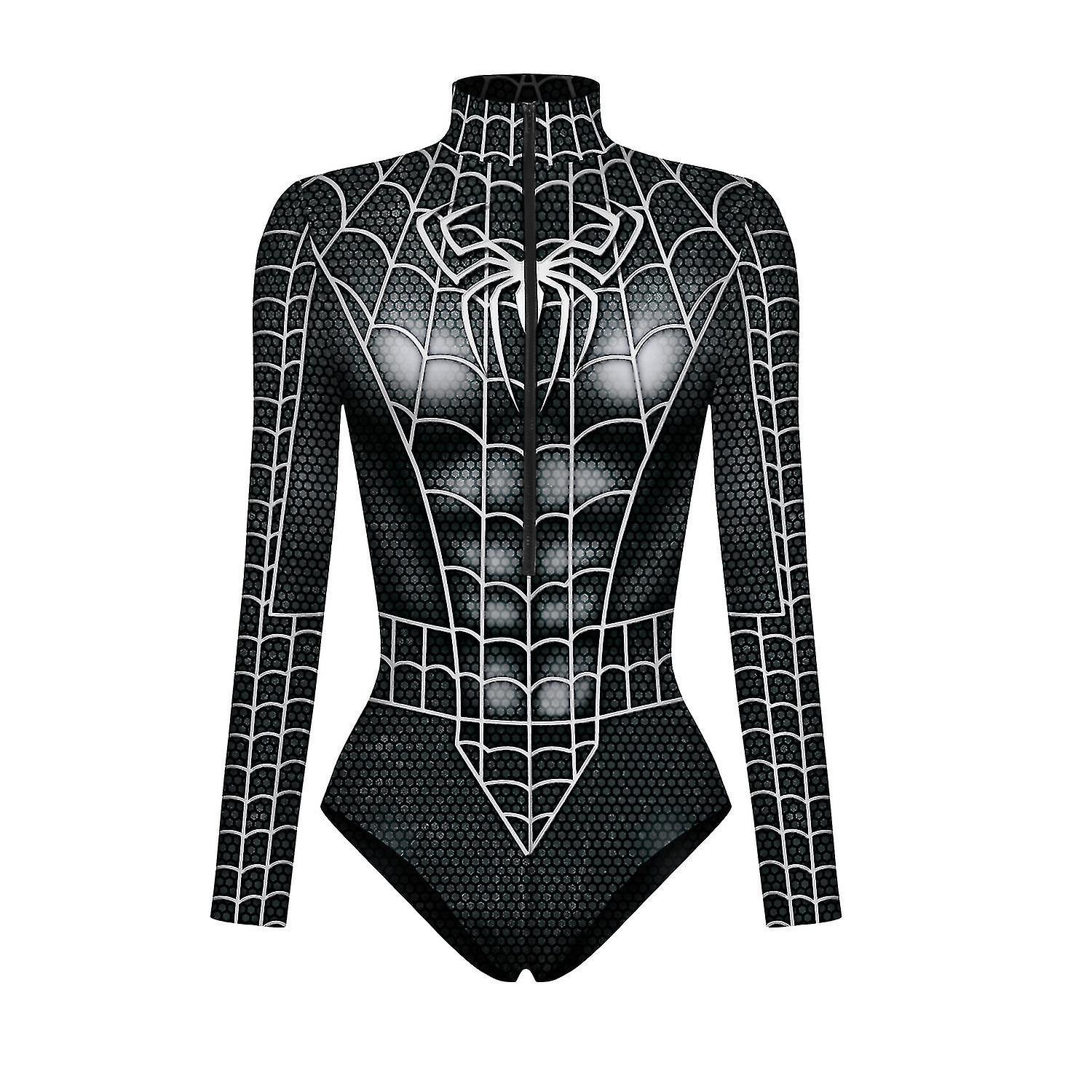 New Superhero Cosplay Sexy Spiderman Costume Bodysuit Halloween Carnival Party Disguise For Women Whbyv D S