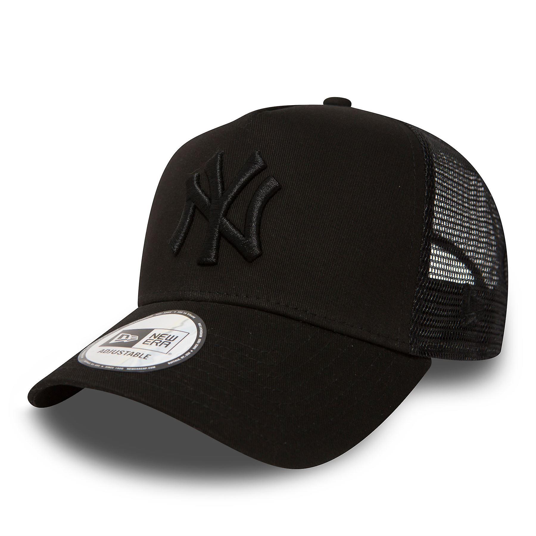 New Era Youth Clean 9Forty Trucker Cap ~ New York Yankees Black One Size