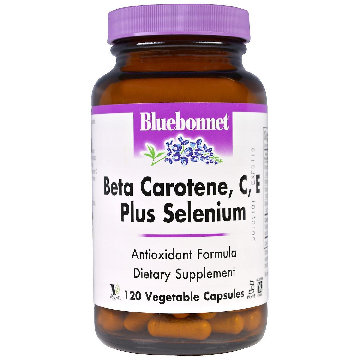 Bluebonnet Nutrition, Beta Carotene, C, E Plus Selenium, 120 Vegetable Capsules