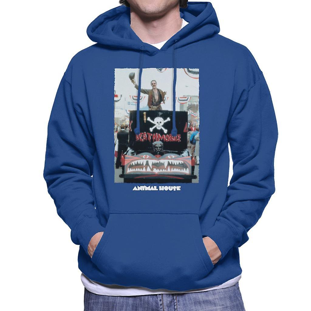 Animal House Deathmobile Parade Men's Hooded Sweatshirt Royal Blue X-Large