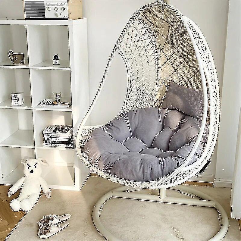 Tmall Balcony Office Garden Rocking Chair Rattan Chairs Cushions Swing Hanging Basket Chair Cushion Egg Chair Hammock Cushion light grey