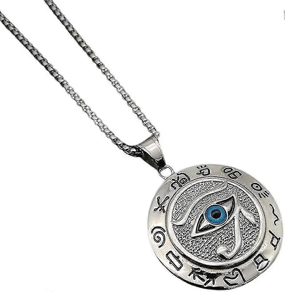 Jeek Eye Of Horus Necklace, Mens' Amulet Necklace Egyptian Lucky Protection Pendant Gift